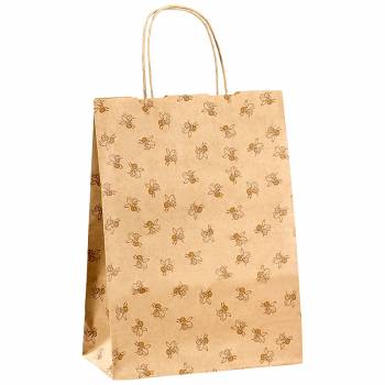 Papier-Tragetasche mit Bienenmotiv, ca. 23x29cm